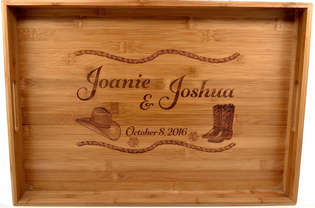Personalized Serving Tray - Vintage Engraving - At Home on Display or in Year-Round Use - Personalized for Any Occasion!