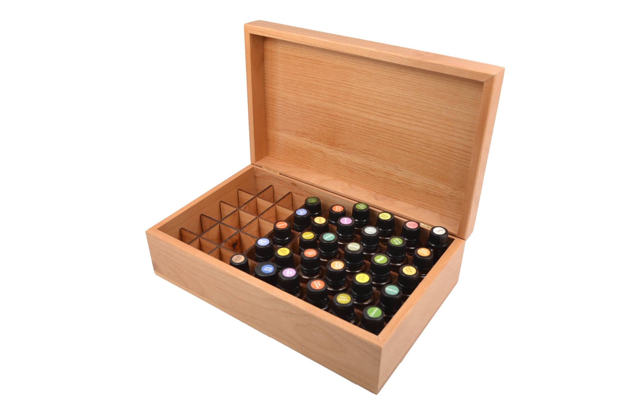 Essential Oils Box |  Lavender Decor Design | Stylish Essential Oil Storage | Heirloom Quality Hardwood Engraving | Made in the USA