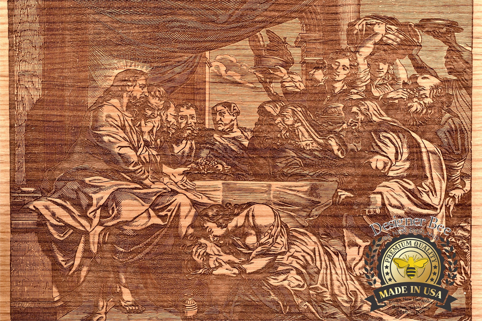 Essential Oil Storage Box - Jesus Anointed by Mary - Can Be Engraved and Personalized with Bible Verse of Choice - 100% Made in the USA!