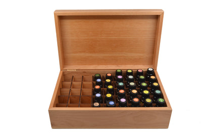 Essential Oils Box |  Lavender Decor Design | Stylish Essential Oil Storage | Heirloom Quality Hardwood Engraving | Made in the USA