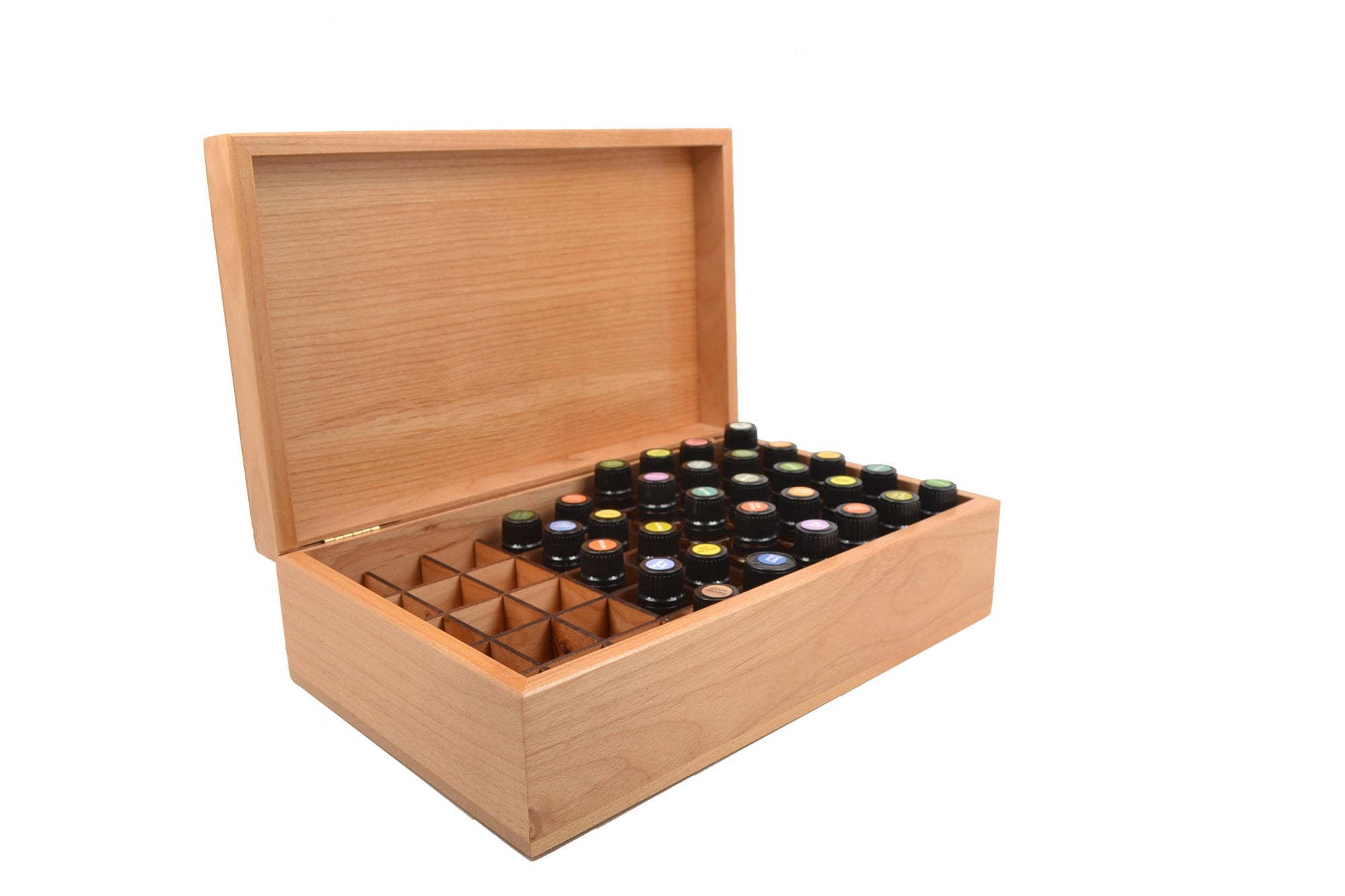 Essential Oils Box |  Lavender Decor Design | Stylish Essential Oil Storage | Heirloom Quality Hardwood Engraving | Made in the USA