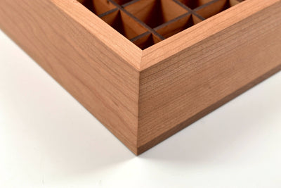Essential Oils Storage Box-For the Aromatherapy Enthusiast-Locking Chest-Heirloom Quality Cherry Hardwood-Showcase Essential Oils in Style