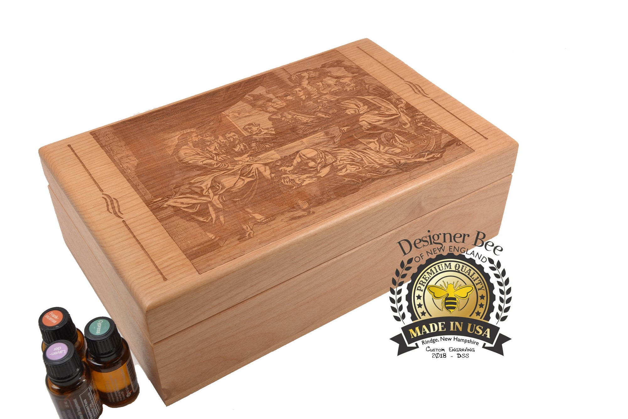 Essential Oil Storage Box - Jesus Anointed by Mary - Can Be Engraved a -  Designer Bee of New England