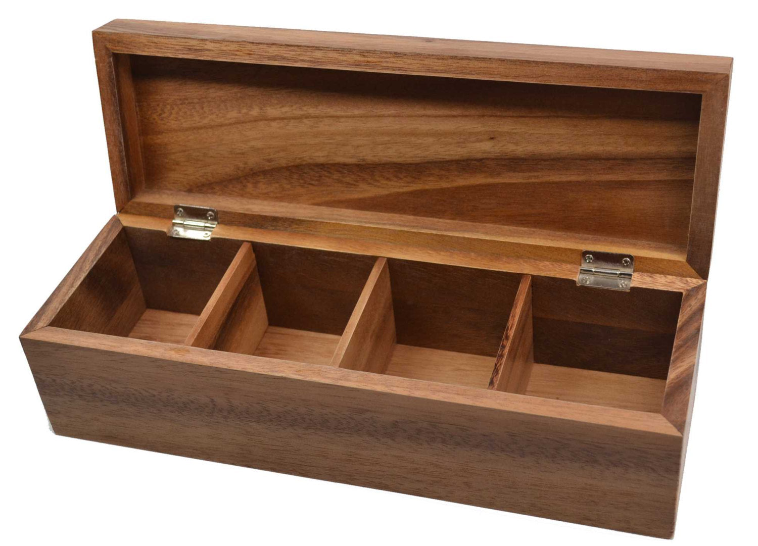 Tea Box - PERSONALIZED - Vintage Butterfly Engraving for Tea, Trinkets or Treasures - Made from Solid Acacia Wood