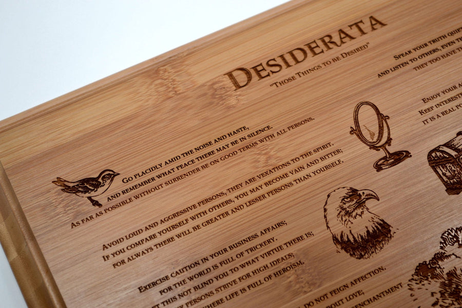 Desiderata Engraved Wall Decor-Unique Gift of Faith for Graduation, Housewarming-Inspirational, Original Exclusive Design-Limited Edition
