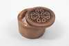 Celtic Knot Design Salt Keeper with Swivel Cover - Engraved Acacia Wood - For Salt, Herbs, Trinkets or Treasures!