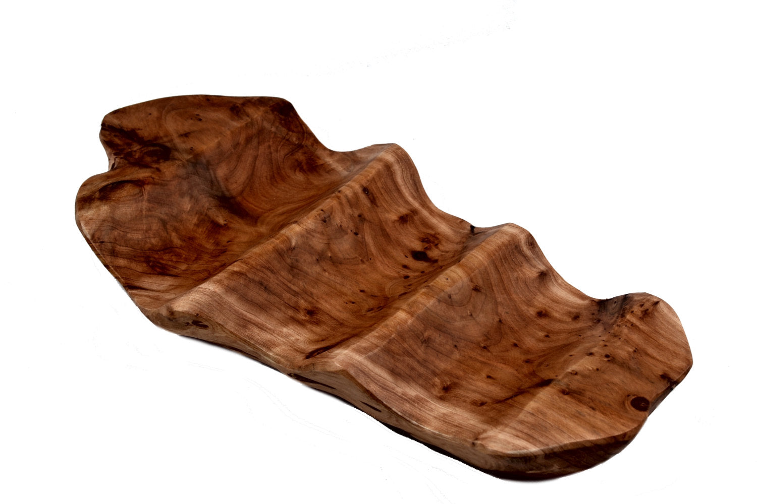 Root Wood Wine Rack | Beautifully Worked, Rich Color and Detail - Holds Up to 6 Bottles Conveniently on Countertop!